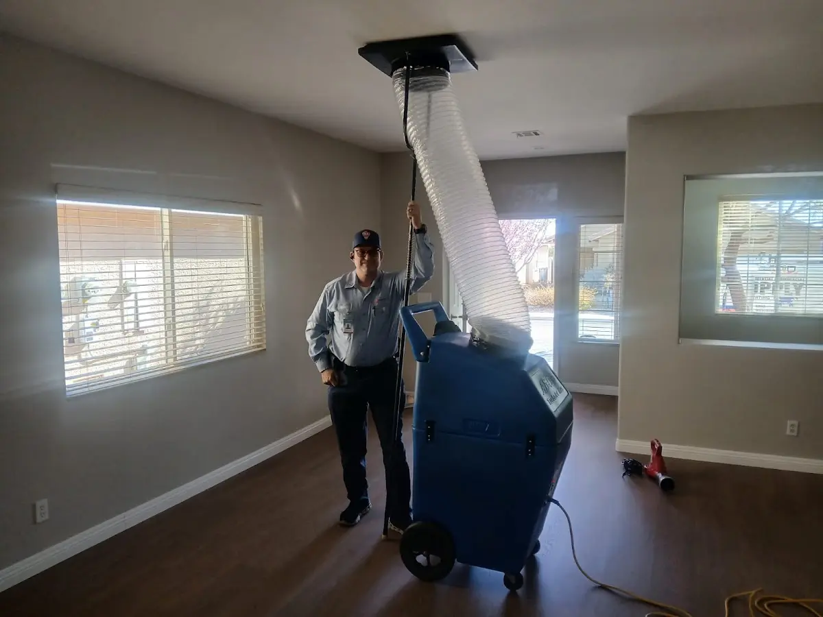 Professional Dryer Vent Cleaning work inside a Hanson home